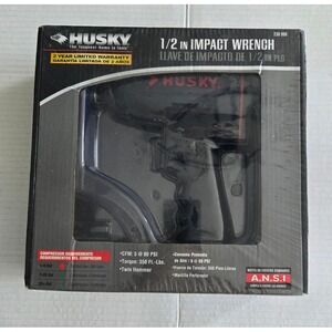 Husky 1/2 in Impact Wrench Twin Hammer 350‎ ft-lbs Torque Air Tool New